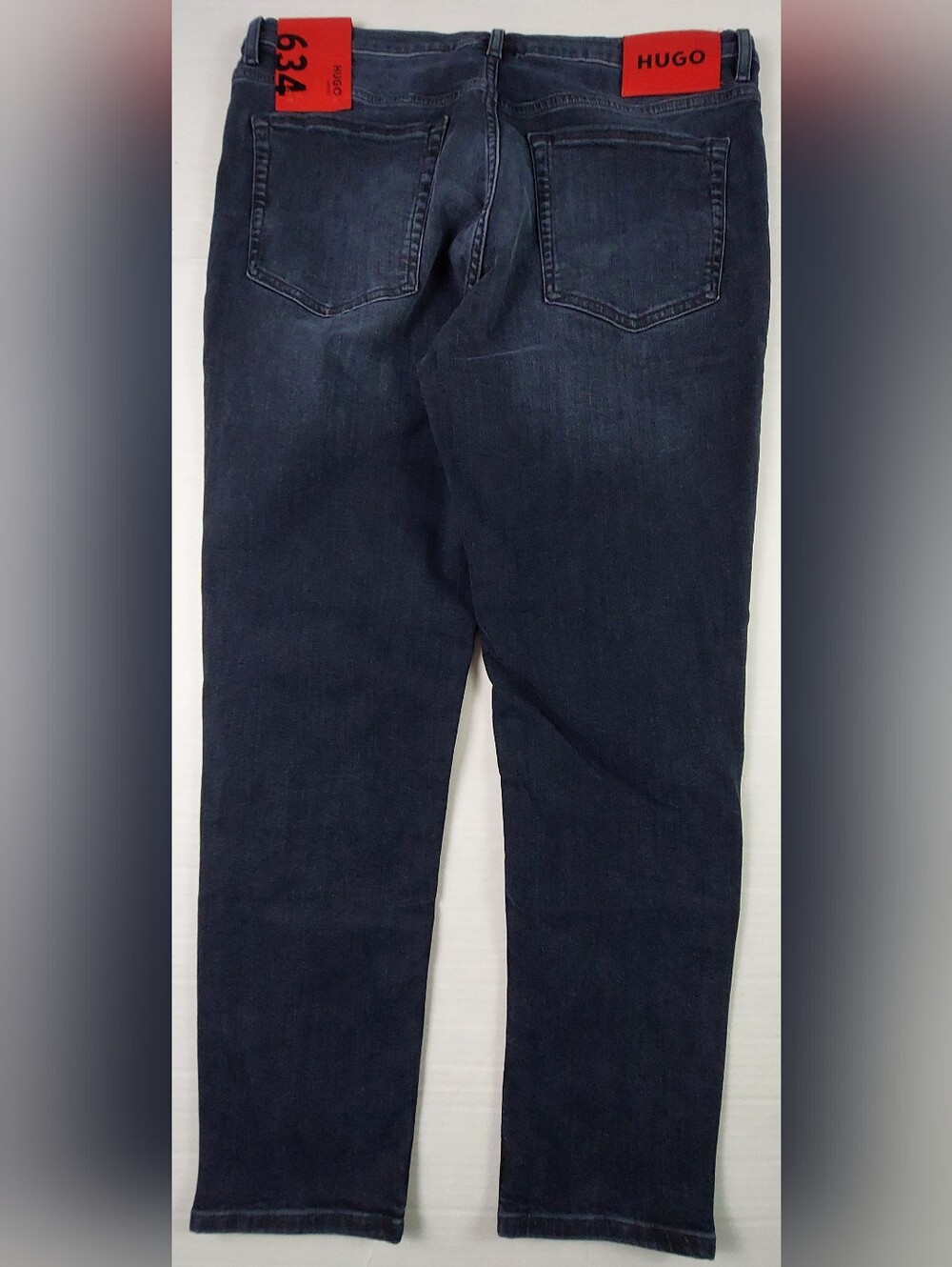 Hugo 634 Button Fly Tapered Jeans Mens Size 34x32 (36x30) Blue Denim NWT